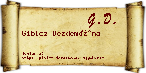 Gibicz Dezdemóna névjegykártya